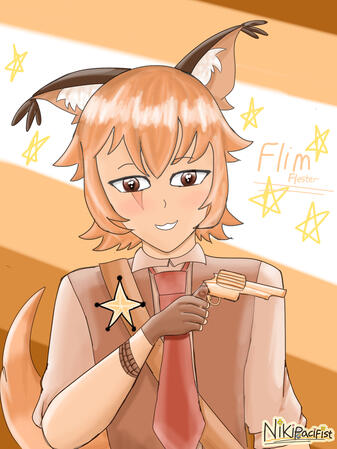 Flin the kemono caracal Toyhouse